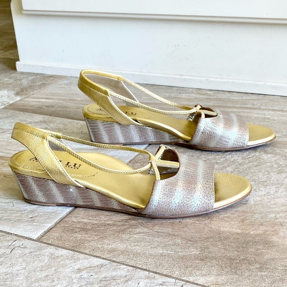 ANYI LU LINDA METALLIC WEDGE - Picture 4 of 11